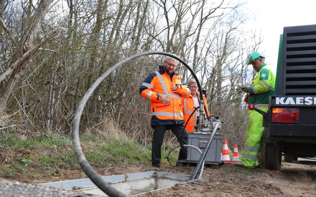 Visite de chantier à Coulanges